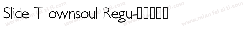 Slide T ownsoul Regu字体转换